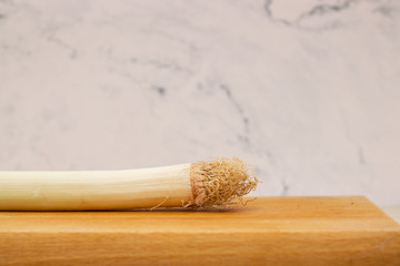 Cut fresh and organic vegetable on cutting board ready for eating 