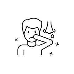 Fototapeta premium Nose, man, allergy, healthcare icon. Element of allergy icon