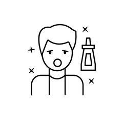 Allergy, man, food, ketchup icon. Element of allergy icon