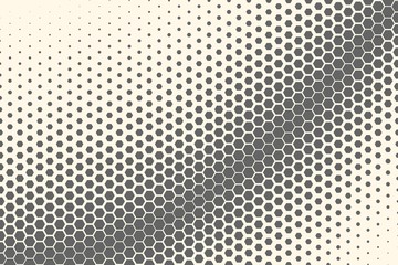 Light Gray Descending Hexagonal Pattern (Half Parabolic, Light)