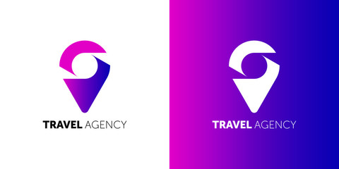 TRAVEL AGENCY LOGO. travel logotype design template. 