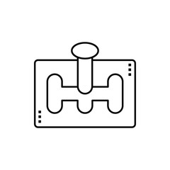 Gearstick car service icon. Element of automobile icon on white background