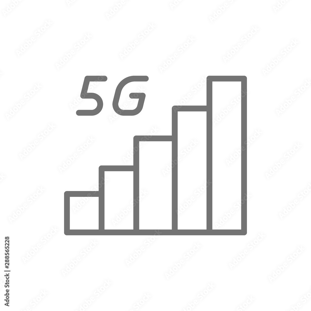 Poster vector 5g internet signal line icon. isolated on white background