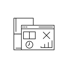 Browser refrigerator clock icon. Element of Internet in life icon