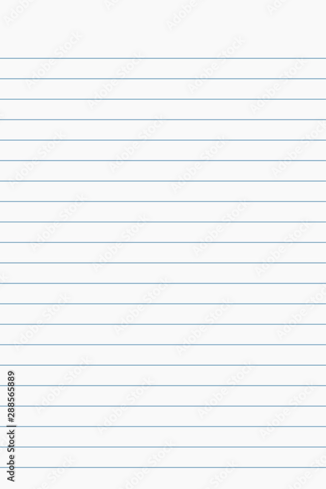 Poster white notebook paper with blue line for pattern and background