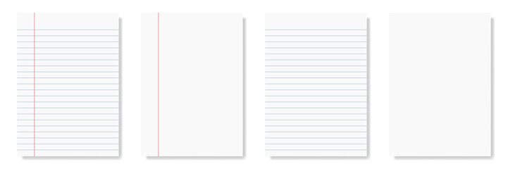 notepad and notebook isolated on white for pattern and design