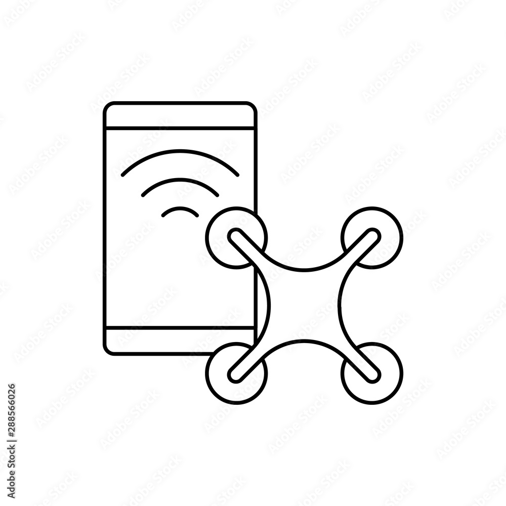 Poster drone wifi signal icon. element of internet in life icon