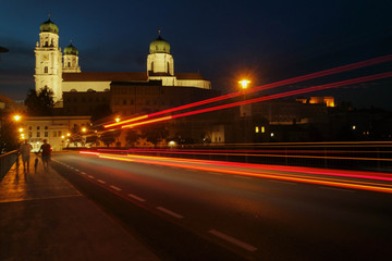 Lichtstreifen durch Passau