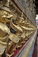 golden statue decoration in a thai temple 