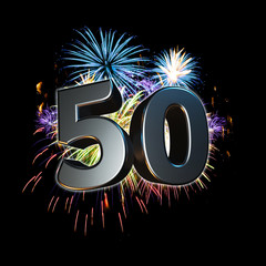 50 th anniversary firework background © Fox_Dsign