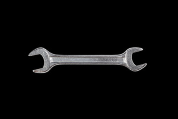 wrench, isolate on a black background