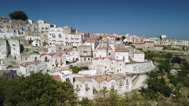 Scenic sight in Monte Sant'Angelo, ancient village in the Province of Foggia, Apulia (Puglia), Italy.
