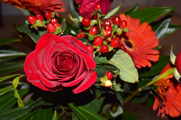 bouquet of red roses