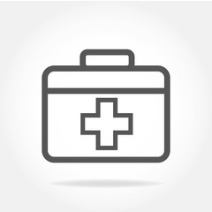 First aid Icon in trendy flat style isolated on grey background. Medical symbol for your web site design, logo, app, UI. Vector illustration, EPS10.