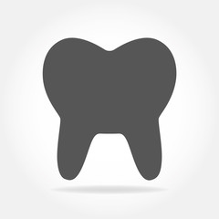 Tooth Icon in trendy flat style isolated on grey background. Dentistry symbol for your web site design, logo, app, UI. Vector illustration, EPS10.