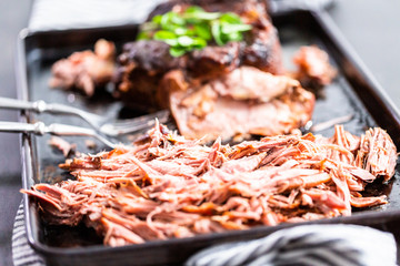 BBQ pulled pork sandwich