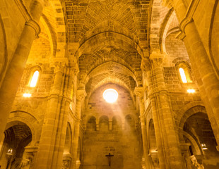 Fototapeta premium MATERA, ITALY - JULY 17, 2019: View of the interior of the Church of Saint John Baptist (Italian: Chiesa di San Giovanni Battista).