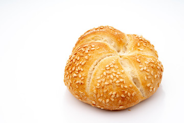 fresh bread on white background