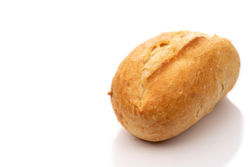 fresh bread on white background