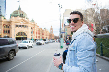 Naklejka premium Winter Lifestyle in Melbourne City