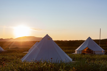 Glamping on the Pacific coast