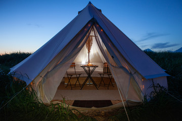 Glamping on the Pacific coast