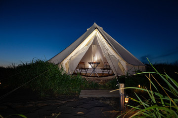 Glamping on the Pacific coast