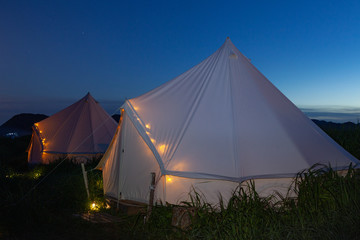 Glamping on the Pacific coast