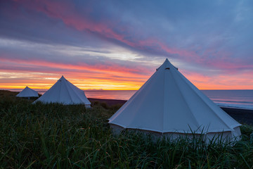 Glamping on the Pacific coast