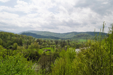 Fototapeta na wymiar Panorama of mountains
