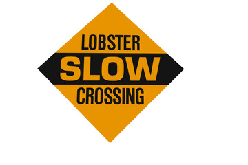 Lobster crossing sign
