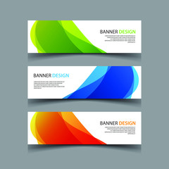 Naklejka premium Vector Abstract design banner web template
