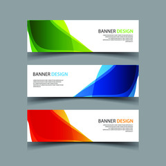Naklejka premium Vector Abstract design banner web template