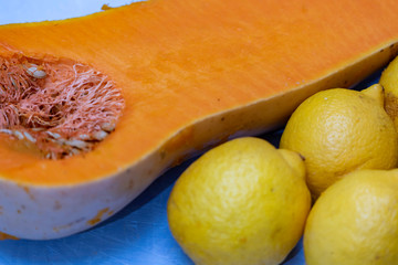 vegetables for pumpkin puree with lemon