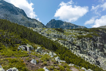 trail from Malyovitsa hut to Scary  Lake, Rila Mountain, Bulgaria