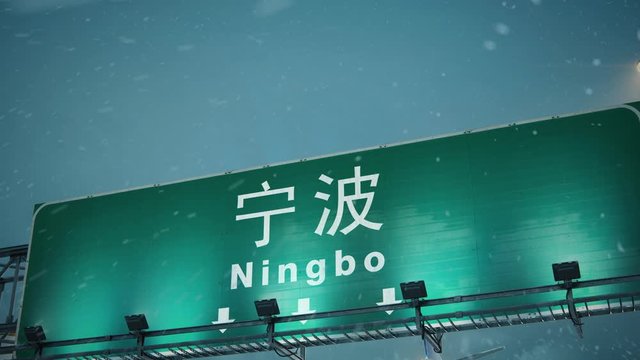 Airplane Landing Ningbo in Christmas