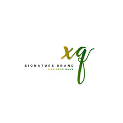 X Q XQ Initial letter handwriting and  signature logo concept design.