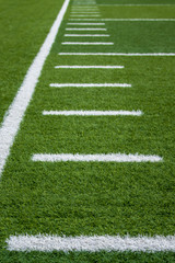 Obraz premium Yardage markers on a American football field