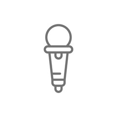 Microphone line icon. Isolated on white background