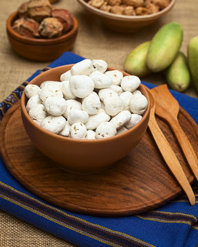 Tunta or white chuno or moraya, is a freeze-dried (dehydrated) potato made in the Andes region, mainly Bolivia and Peru to preserve potatoes longer
