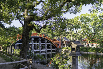 神社の反り橋