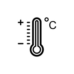 thermometer icon trendy