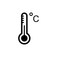 thermometer icon trendy