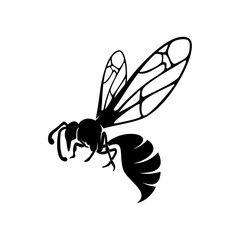 Bee logo design vector. Icon Symbol. Template Illustration