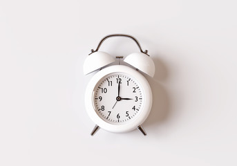 Alarm clock on white background. 3d rendering