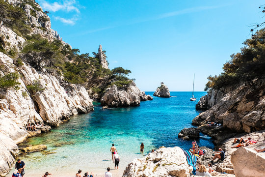 Bay in the Calanques of Marseille, France