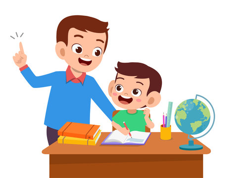 recommend clip art: parent help teach kid illustration
