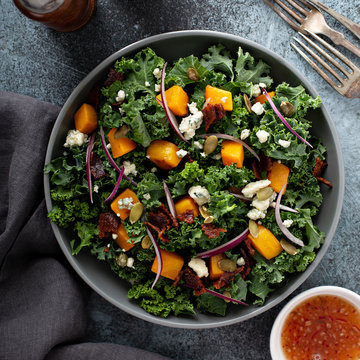 Fall Salad With Kale And Butternut Squash