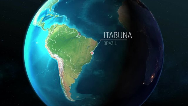 Brazil - Itabuna - Zooming from space to earth