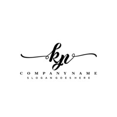 letter KP handwritting logo, handwritten font for business